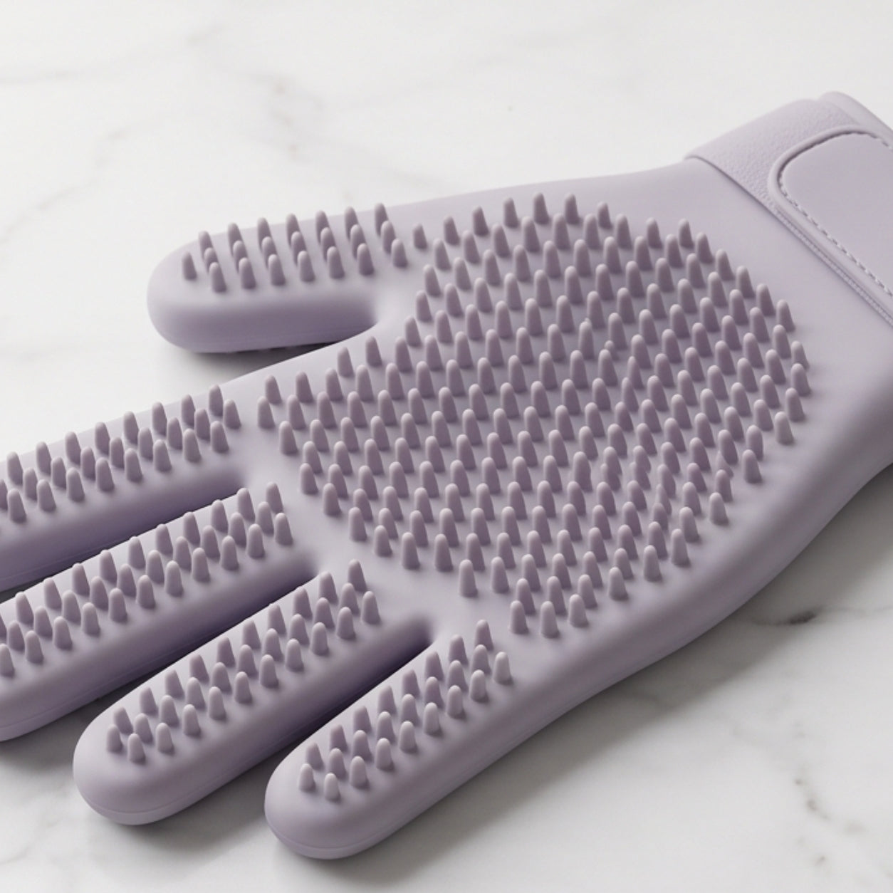 Purrvana Pro Deshedding Grooming Glove — 255-Tip Silicone Massage & Fur Removal Glove for Cats with Adjustable Wrist Strap