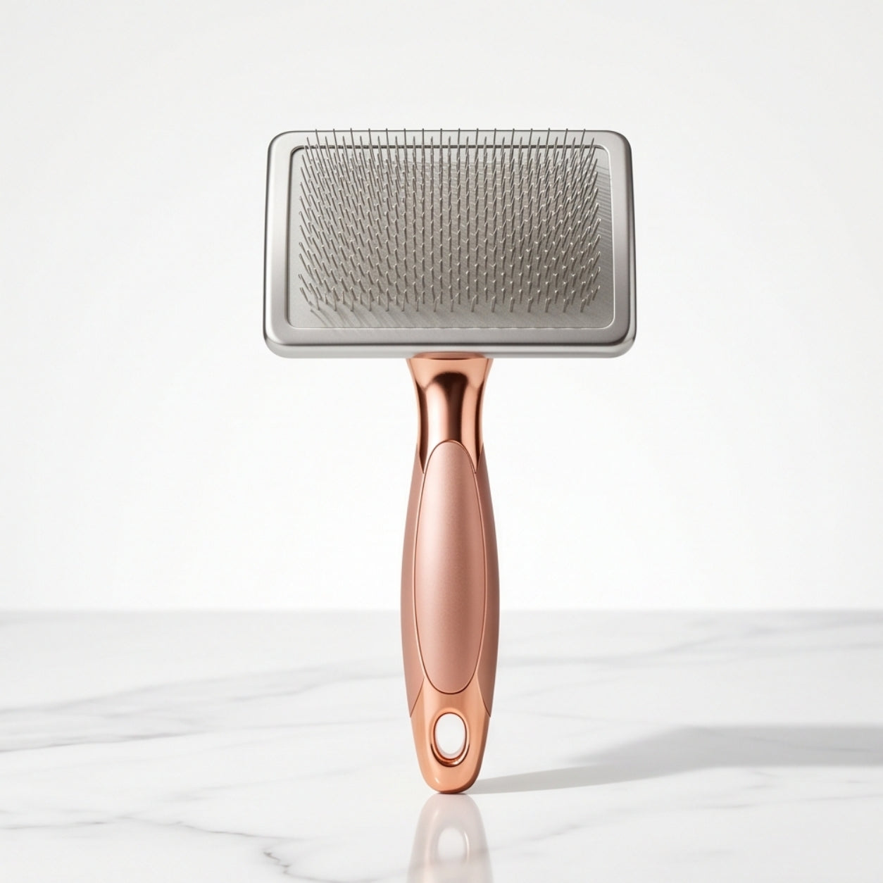 PawLux Pro Self-Cleaning Slicker Brush — Professional Dog Deshedding & Detangling Brush with One-Click Clean Button for All Coat Types