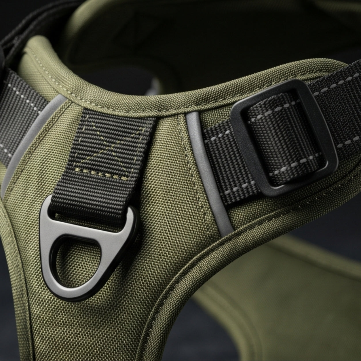 TrailMate Tactical No-Pull Dog Harness — Padded Chest Plate, Front & Back Leash Clips, Handle & Reflective Stitching | Sizes XS–XXL