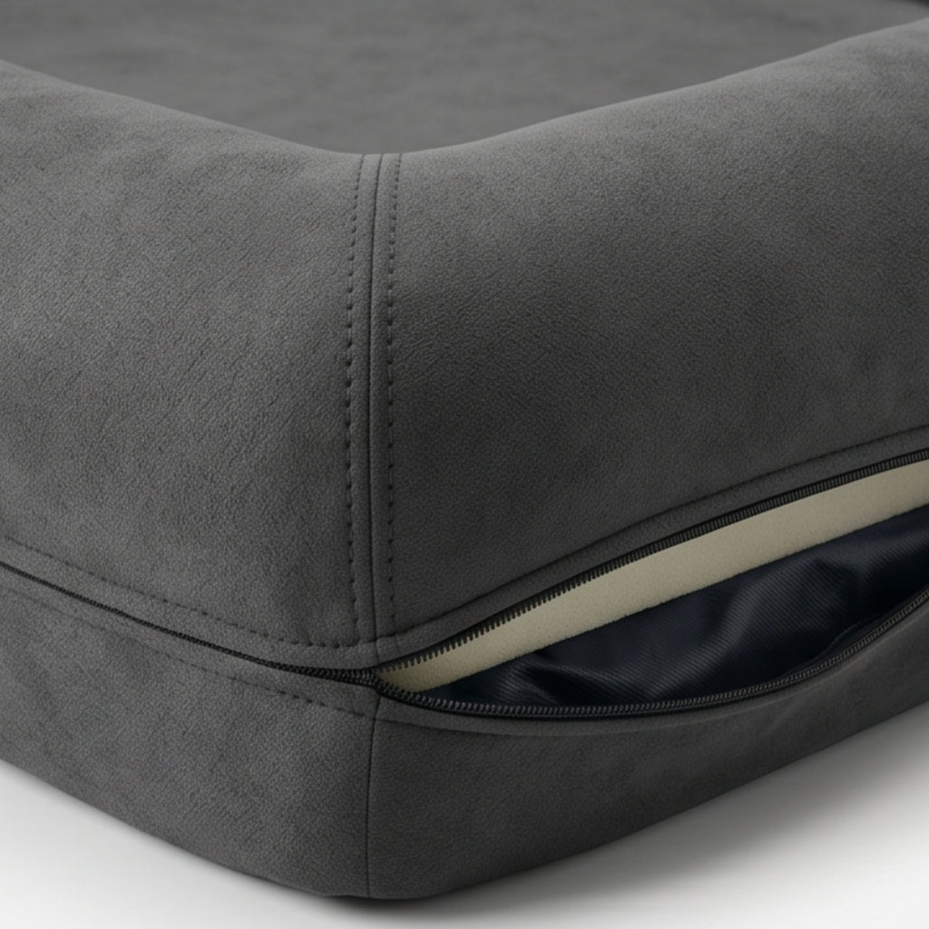 HoundRest Orthopedic Memory Foam Dog Bed — Waterproof Base, Removable Washable Cover & Raised Bolster Walls | Sizes S–XL