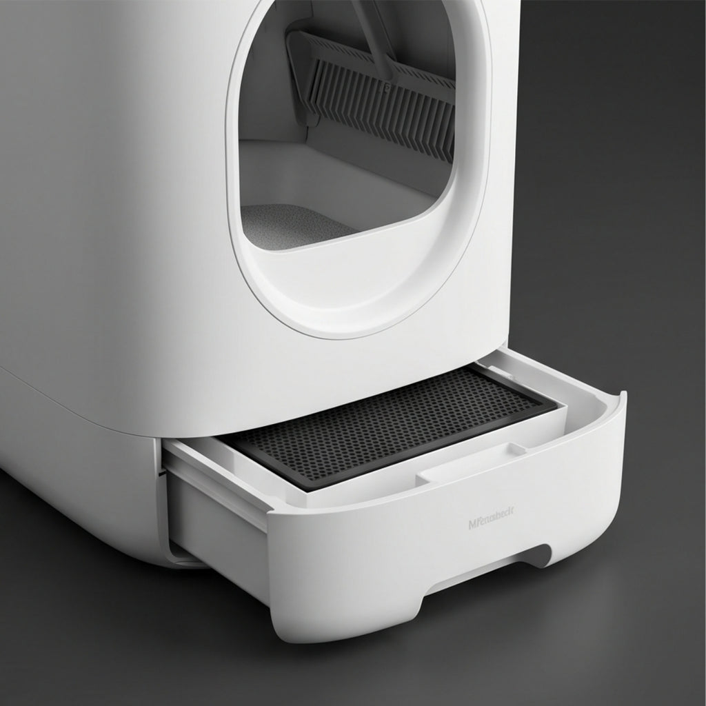 Mirage Automatic Self-Cleaning Litter Box — App-Controlled, Odour-Sealed, Rotating Rake System with Safety Sensors | Fits All Litter Types