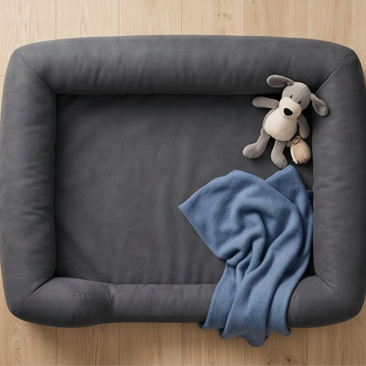 HoundRest Orthopedic Memory Foam Dog Bed — Waterproof Base, Removable Washable Cover & Raised Bolster Walls | Sizes S–XL