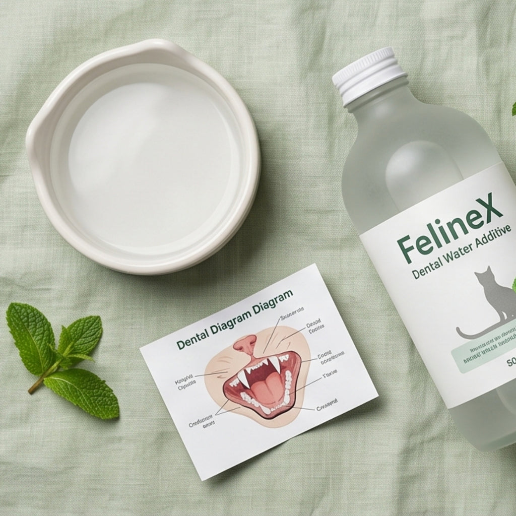 FelineX Dental Water Additive for Cats — Vet-Formulated Tartar & Plaque Control Oral Health Solution | Tasteless & Odourless | 500ml (4-Month Supply)