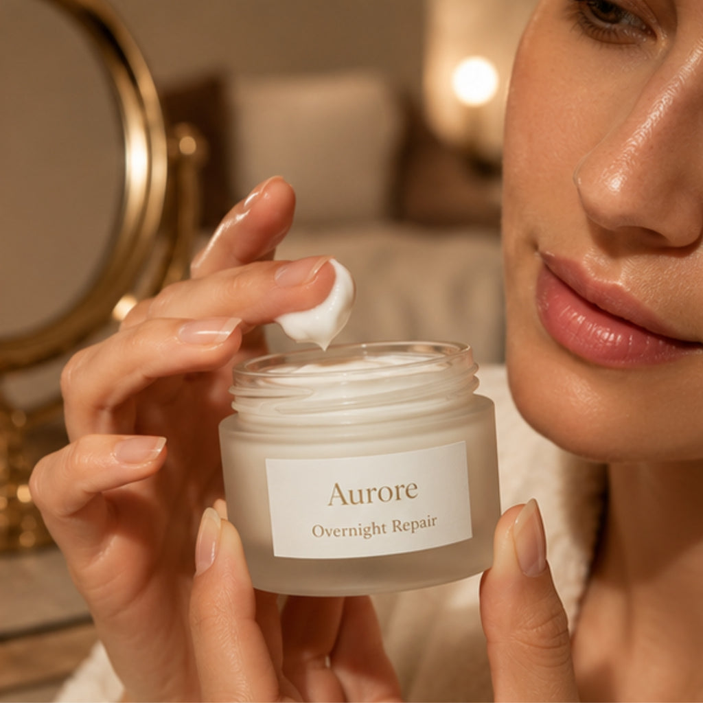 Aurore Overnight Repair Face Cream — Deep Nourishing Night Cream with Collagen, Niacinamide & Shea Butter