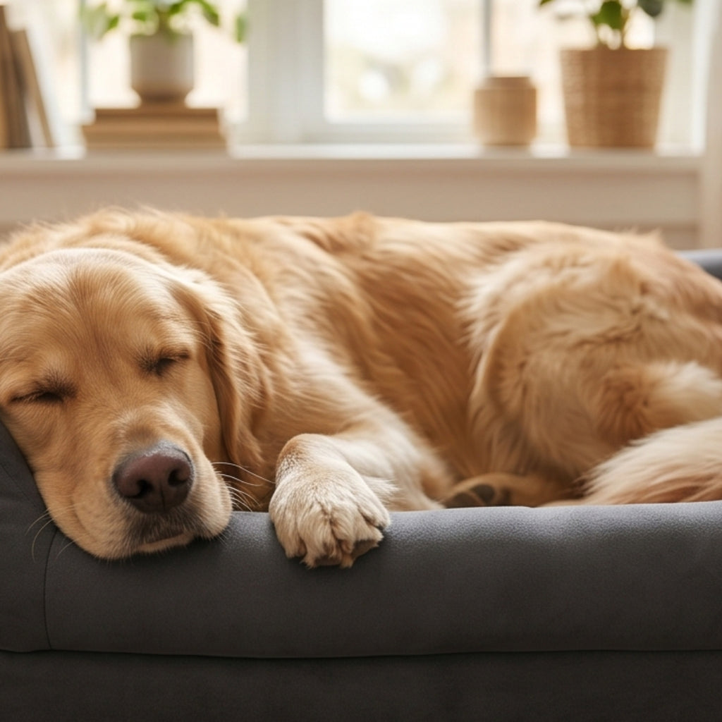 HoundRest Orthopedic Memory Foam Dog Bed — Waterproof Base, Removable Washable Cover & Raised Bolster Walls | Sizes S–XL