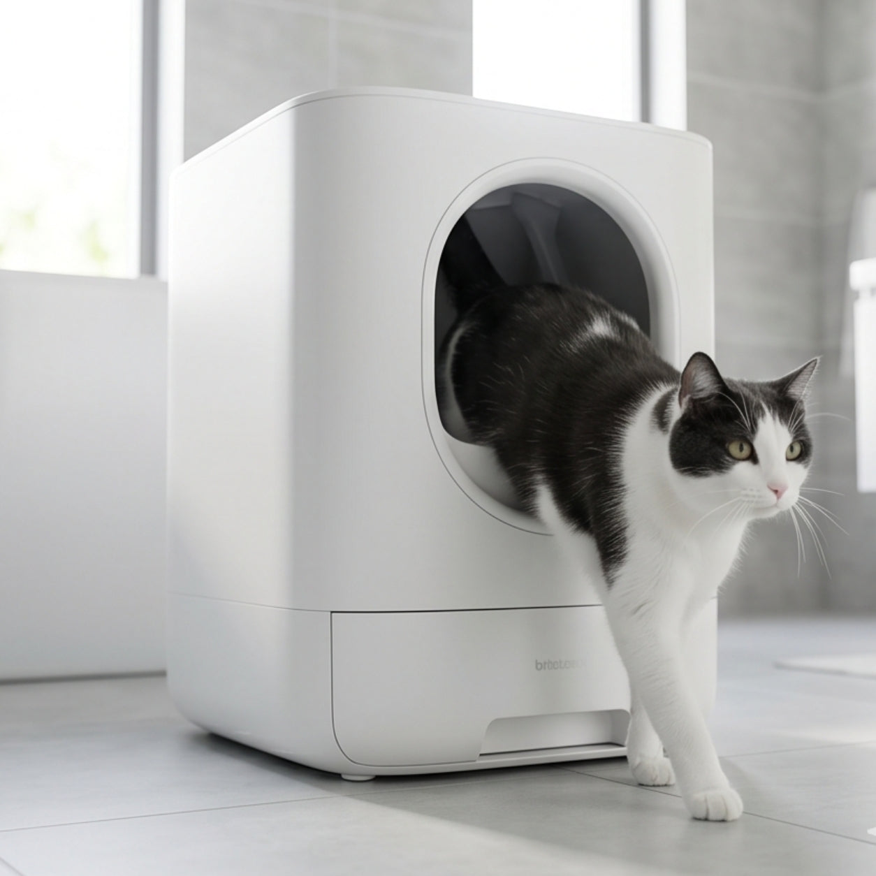 Mirage Automatic Self-Cleaning Litter Box — App-Controlled, Odour-Sealed, Rotating Rake System with Safety Sensors | Fits All Litter Types