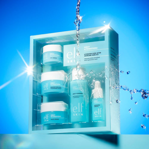 e.l.f. SKIN Holy Hydration! Skincare Set – Face Cream, Eye Cream, Cleanser & Hydrating Serum
